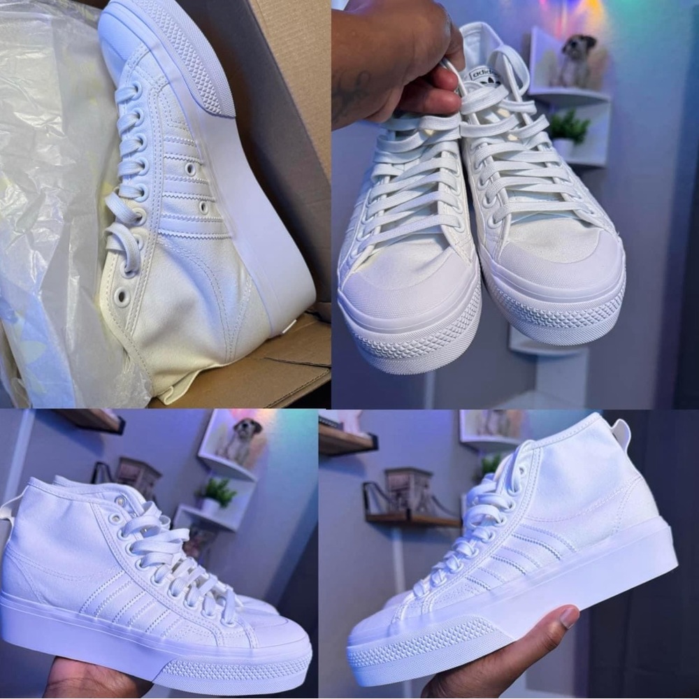 Adidas nizza mid platform size 8